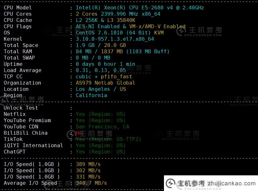 OneTechCloud 怎么样？易客云 US4837 2C2G ，美国本土评分 160,000 + 观看视频的 IP，3x 网速，3x 网络返回 AS4837