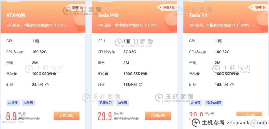 UCloud GPU云服务器特价：7天29.9元，长期优惠11折