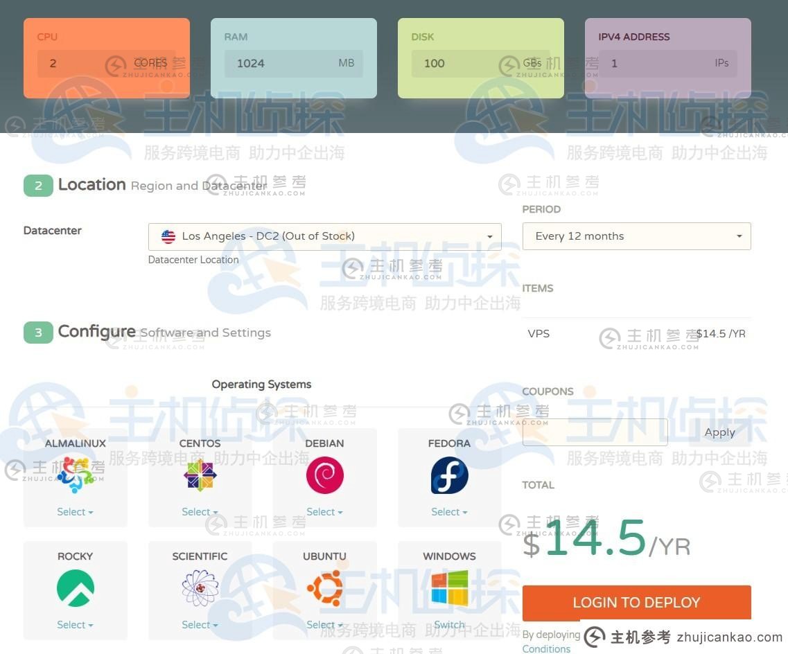 CloudCone 清仓促销，纯 SSD 美国 VPS 低至 14.50 美元/年_主机参考