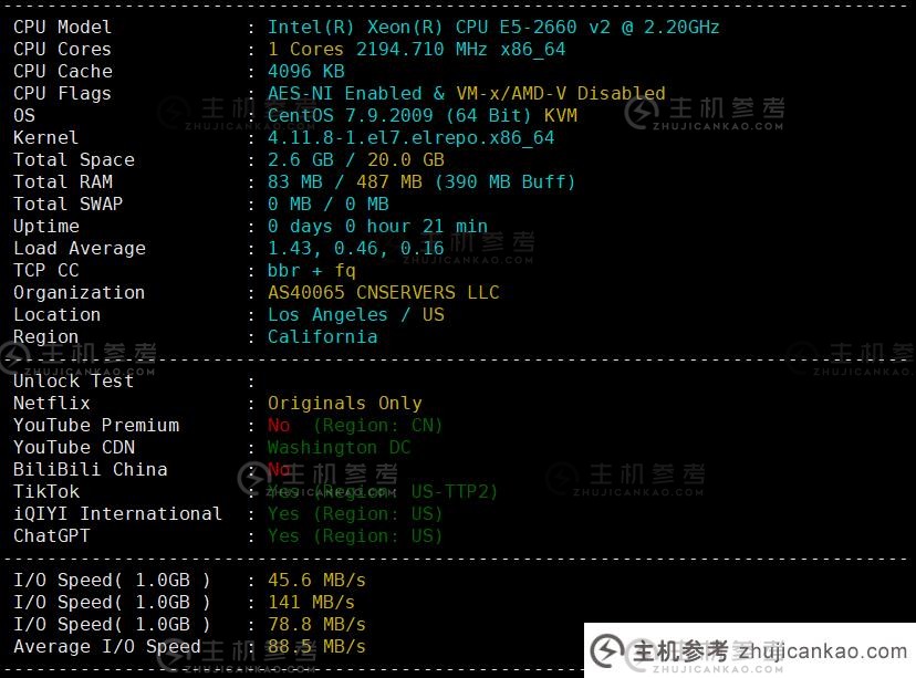 六六 云呢？六六云洛杉矶4837线VPS评估[美国原生IP/CU4837/G端口]