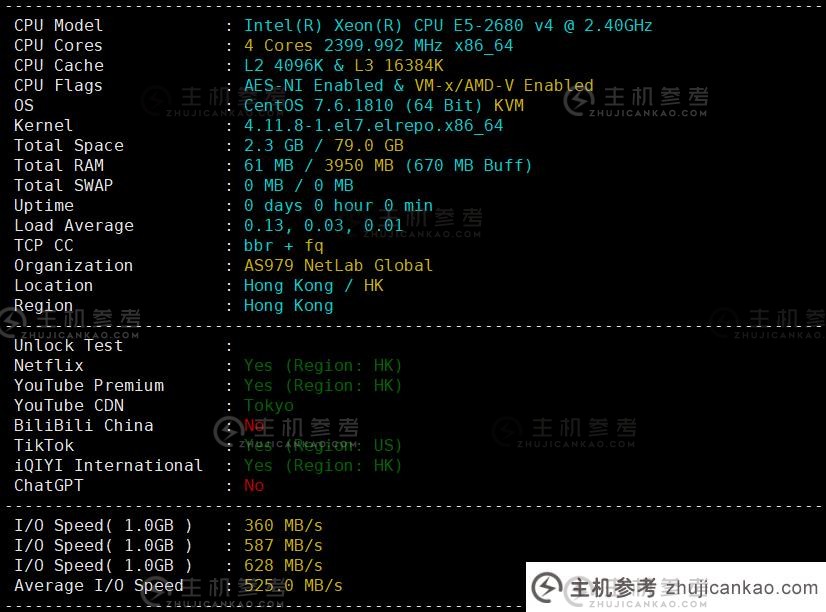 VPS主机评测 Lisa主机 香港三网CMI高级网络ISP 原生IP 高带宽VPS 怎么样？