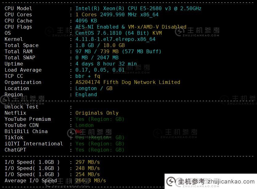 六六云怎么样？六六云伦敦英国机房VPS评测分享，英国本土IP，抖音解锁支持chatgpt