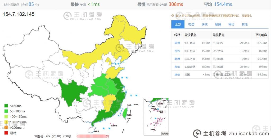 DigitalVirt 洛杉矶 CN2 GIA 线路 VPS 评级、美国本地 IP、三网回传 CN2 GIA (AS4809)、通信出站 CN2 GIA , 支持解锁 TikTok 流