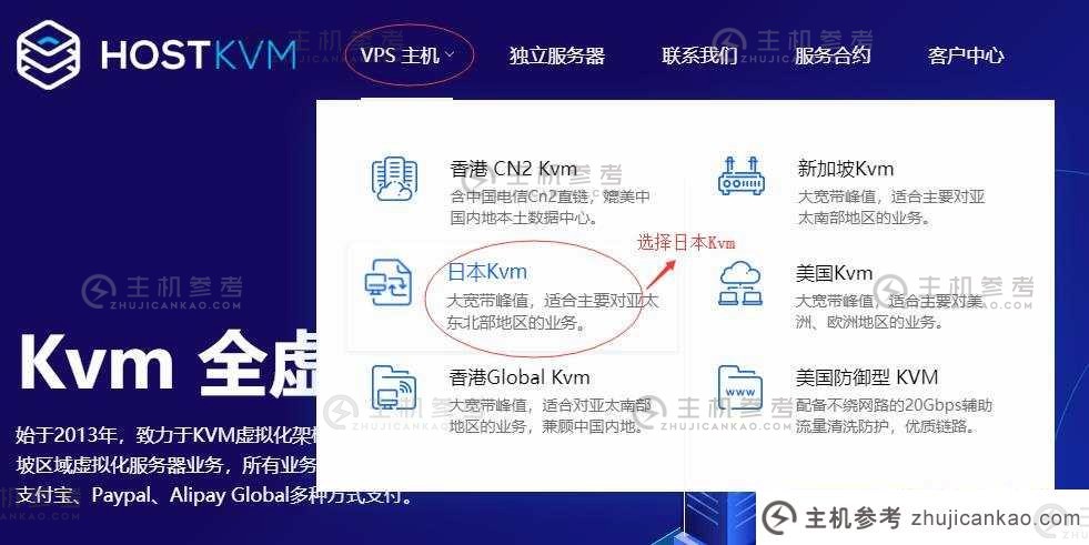 HostKVM官网主页-日文VPS精选
