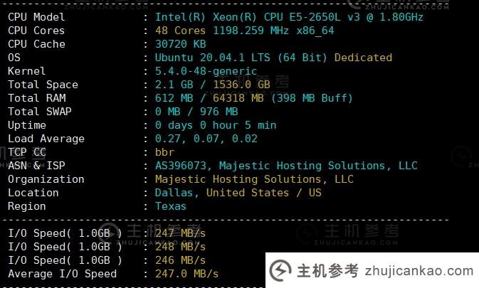 spinservers US服务器性能测试