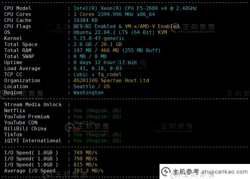 爱云双十二活动套餐 VPS 评级，西雅图本地 IP VPS，解锁 Netflix/TikTok 流媒体，网络 4837 往返/3 NCP 出站