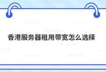 香港租用服务器的带宽如何选择？_主机参考