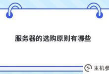 购买服务器的原则是什么(服务器购买指南)_主机参考