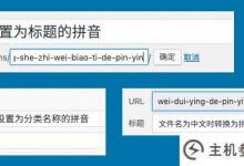 Wenprise拼音Slug插件——自动转换WordPress URL中的中文文章别名、类别项目别名和图片文件名,称为中文拼音或英文翻译。_主机参考