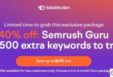 Semrush Guru Black Five促销活动限时提供40%的折扣,最高可节省695美元。_主机参考