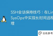 SSH会话保持技巧:Linux SysOps中的长期远程管理_主机参考